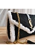 Комбинированная сумка Yves Saint Lauren Envelope Small 23x15 см - Black
