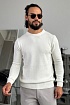 Мужской свитер белого цвета Loro Piana