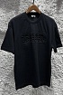 Чёрная оверсайз футболка Dior logo embossed