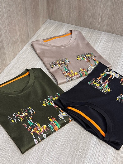 Мужская футболка Hermes Premium - Black   