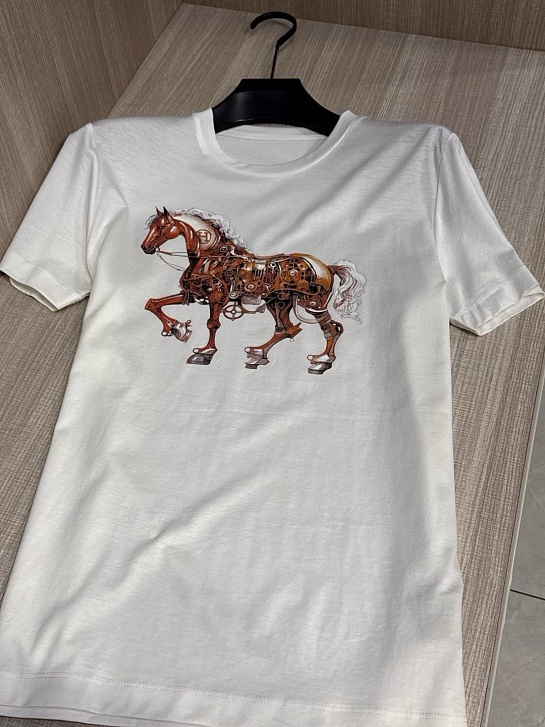 Футболка белого цвета Hermes Premium