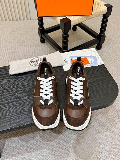 Мужские кроссовки Hermes Leader - Brown   