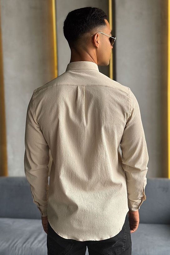 Мужская бежевая рубашка Etro Pegasus logo