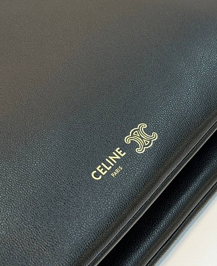 Кожаная сумка Celine Trio Flap premium 22.5x13x3.5 см   