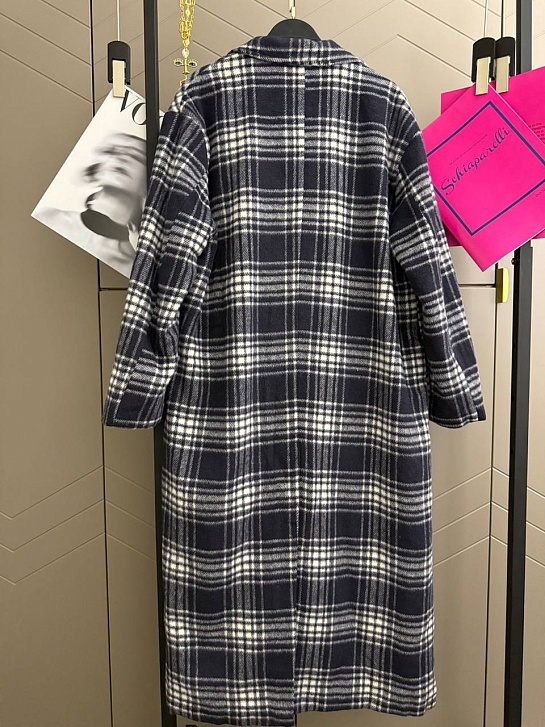 Женское пальто в клетку Schiaparelli premium