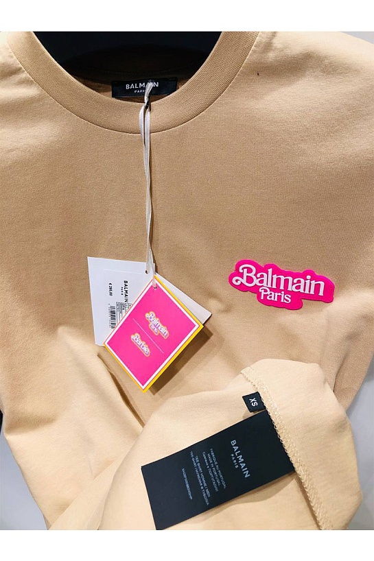 Женская футболка Balmain x Barbie - Beige