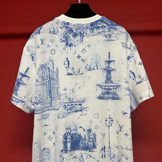 Белая футболка Louis Vuitton Monogram City Walk print