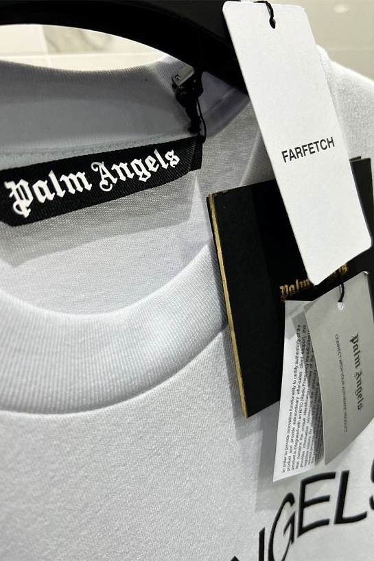 Белая оверсайз футболка Palm Angels Racing Stars