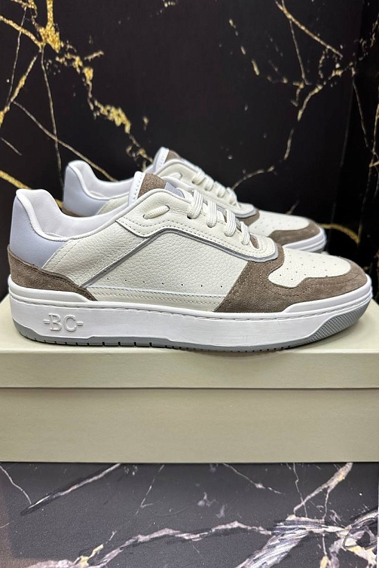 Мужские комбинированные кроссовки Brunello Cucinelli