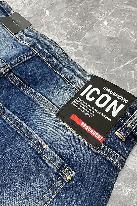 Мужские джинсовые шорты Dsquared2 x Ibrahimovic "ICON"