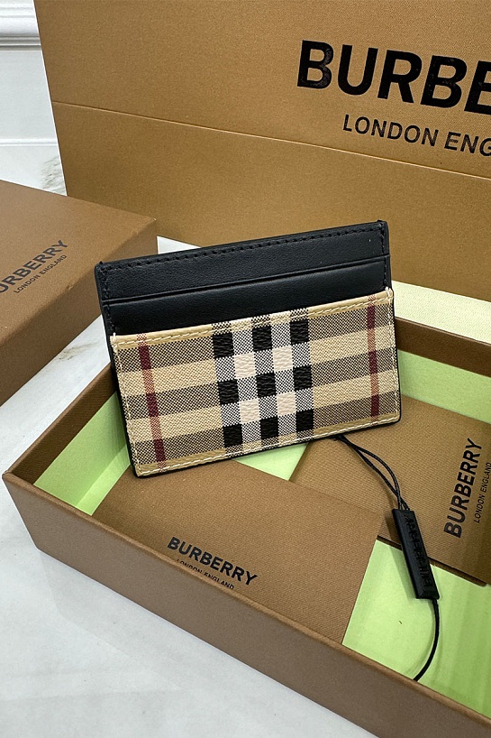 Кожаный кардхолдер Burberry Premium 10x7 см