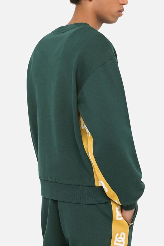 Зелёный свитшот Dolce&Gabbana DG logo bands
