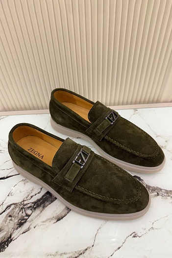 Мужские замшевые лоферы Ermenegildo Zegna   