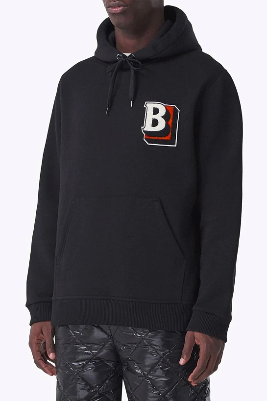 Мужское чёрное худи Burberry letter graphic