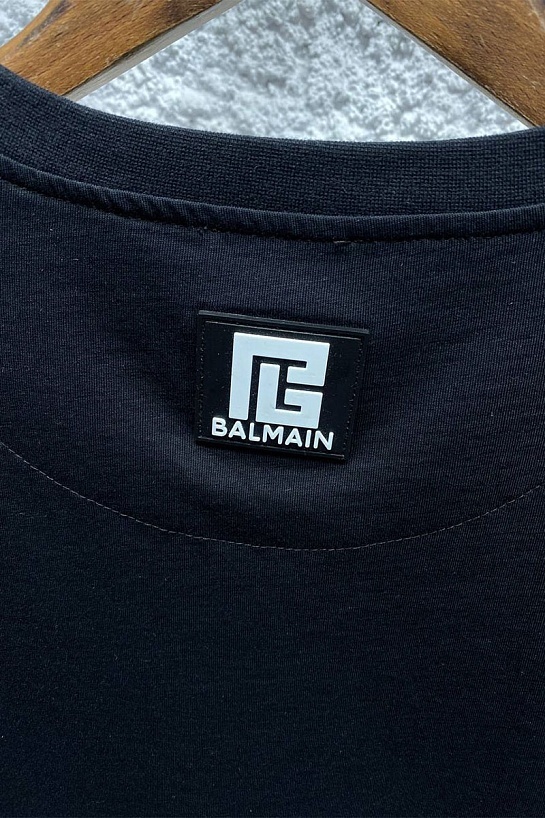 Мужская чёрная футболка Balmain