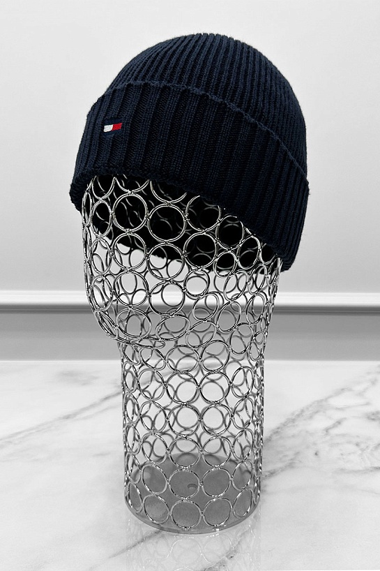 Шапка тёмно-синего цвета Tommy Hilfiger Pima
