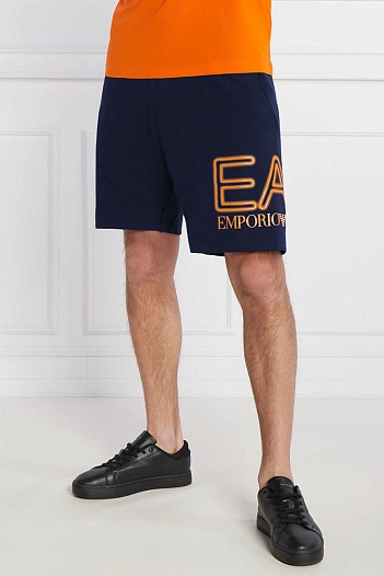 Мужские синие шорты Emporio Armani 7   