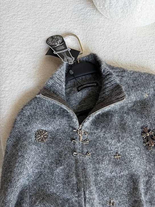 Женский шерстяной свитер Chrome Hearts premium