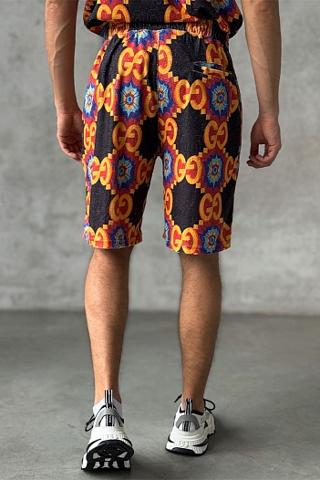 Брендовые мужские шорты Gucci GG logo all-over   