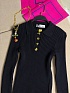 Женское поло с длинным рукавом Schiaparelli premium - Black