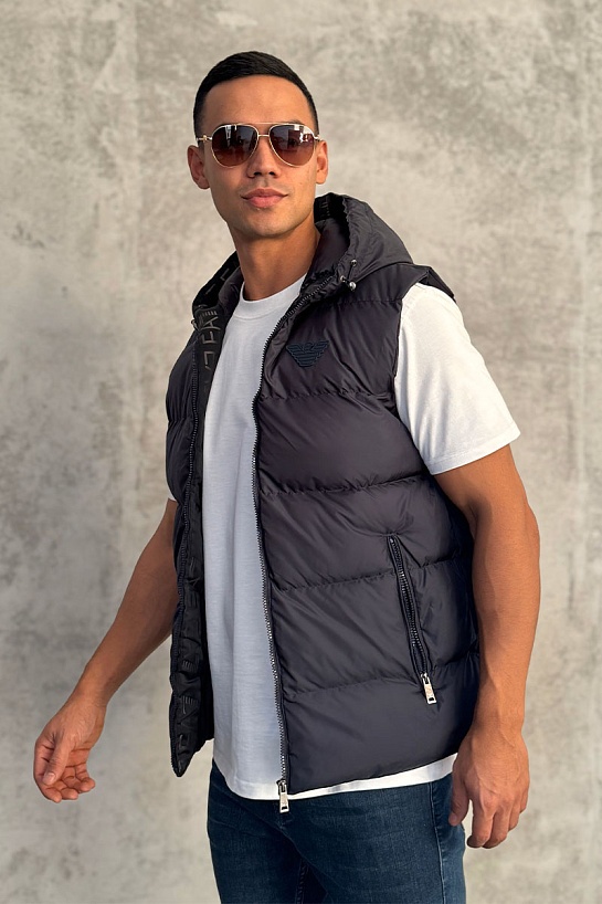 Мужской тёмно-синий жилет Emporio Armani 7