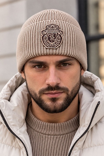 Шапка Billionaire logo-embroidered - Beige   