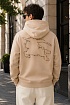 Бежевое худи Burberry Ekd Inlay 'Marks'