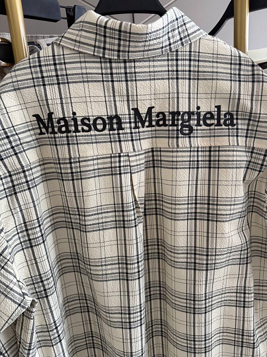 Женская оверсайз рубашка в клетку Maison Margiela premium