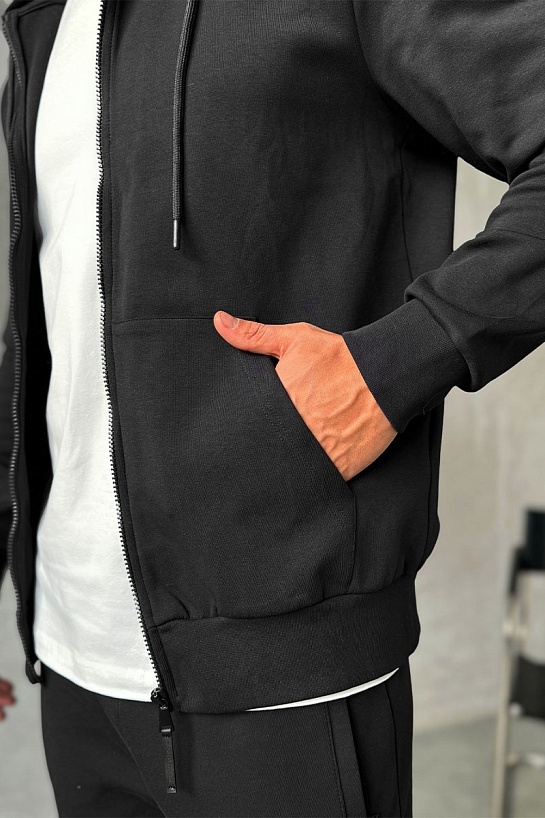 Мужская кофта на молнии Canada Goose чёрного цвета