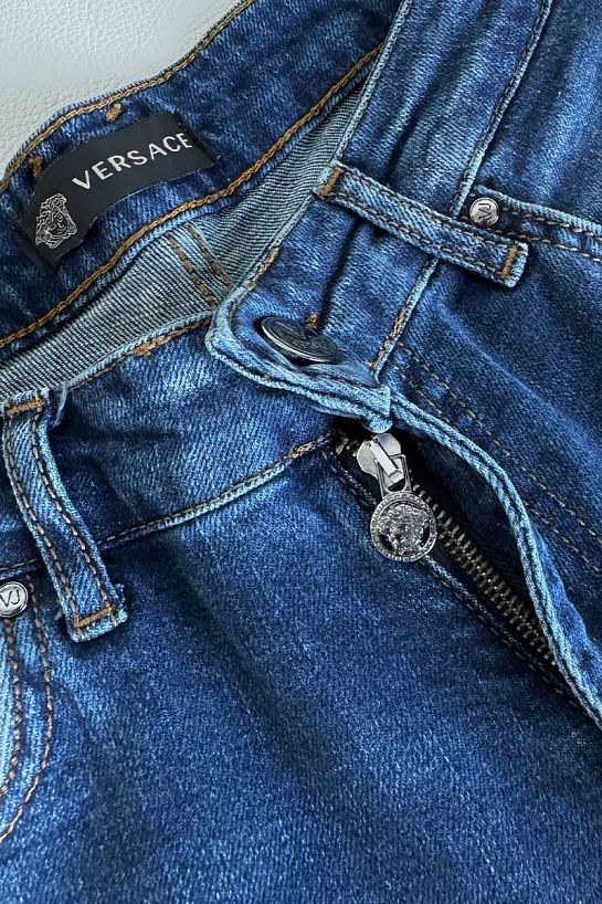 Мужские джинсы синего цвета Versace Jeans Couture