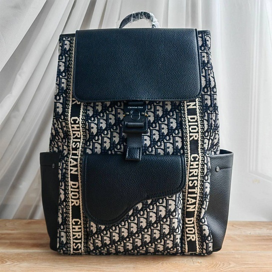 Рюкзак Dior Oblique Jacquard 42x30 см - White