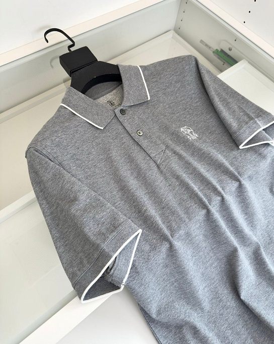 Мужское поло Brunello Cucinelli Premium - Grey