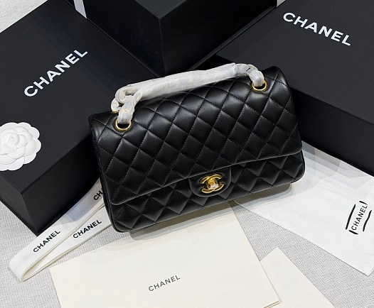 Кожаная сумка Chanel Classic Flap premium 25x13x7 см (8 расцветок)   
