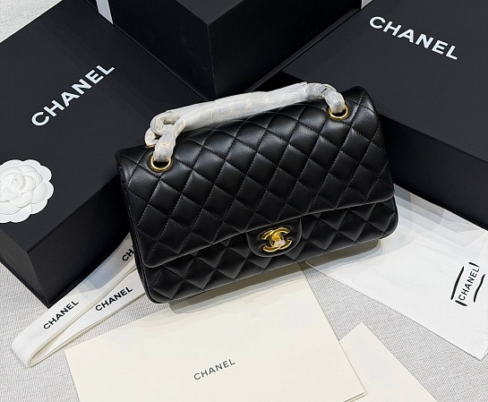 Кожаная сумка Chanel Classic Flap premium 25x13x7 см (8 расцветок)