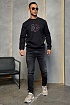 Чёрный мужской свитшот Dolce&Gabbana multicolor logo