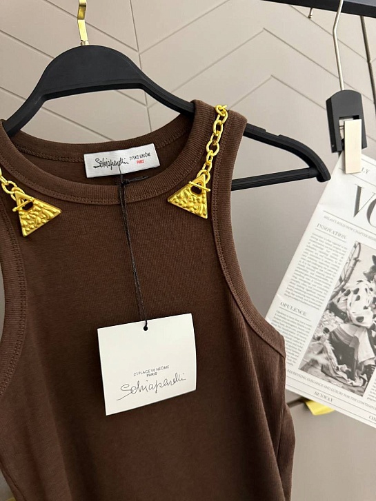 Женская майка Schiaparelli premium - Brown