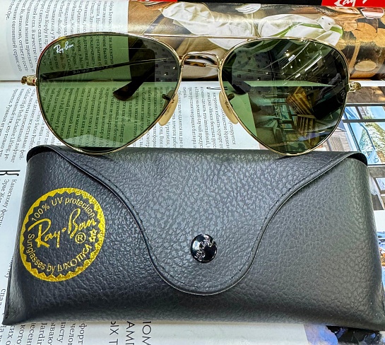 Солнцезащитные очки Ray-Ban Aviator Large Metal - Green