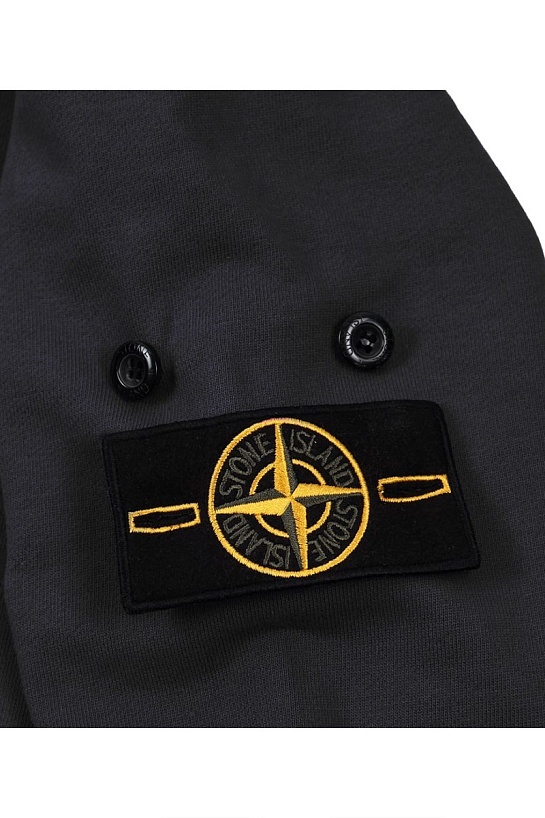 Мужской свитшот оранжевого цвета Stone Island Compass-patch