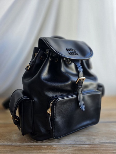 Кожаный рюкзак MIU MIU 30x25 см - Black   