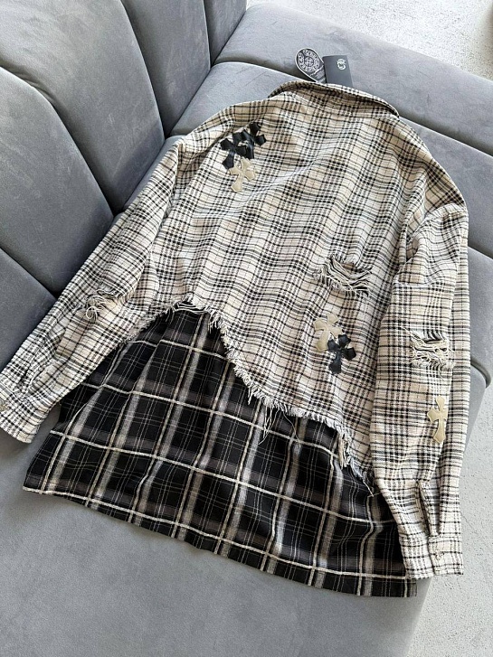 Женская рубашка в клетку Chrome Hearts