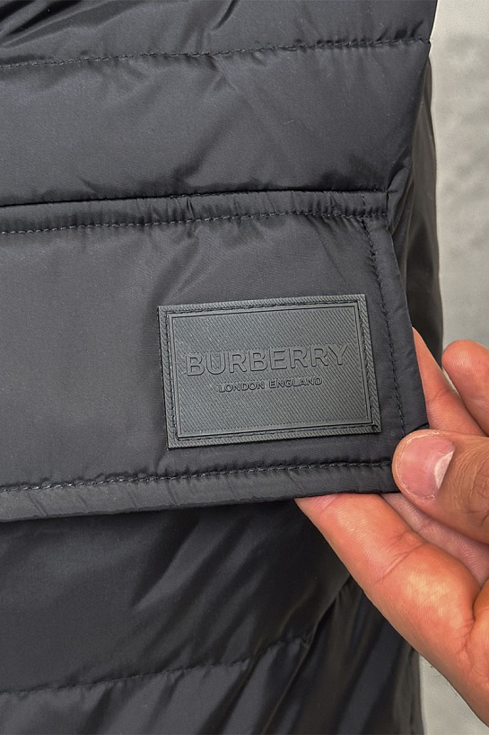 Мужская чёрная парка Burberry Haworth