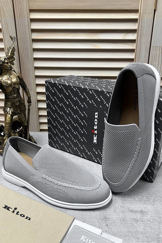 Мужские текстильные лоферы Kiton