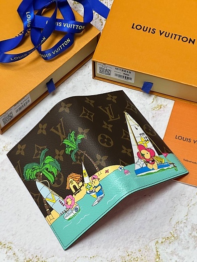 Кожаная обложка для паспорта Louis Vuitton Premium 10x14x2.5 см   