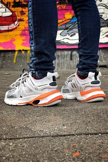 Кроссовки Balenciaga Track - White / Orange   