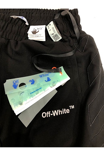 Чёрные мужские шорты Off-White logo-print   