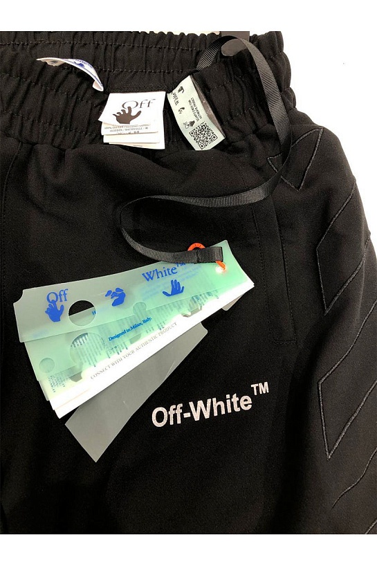 Чёрные мужские шорты Off-White logo-print