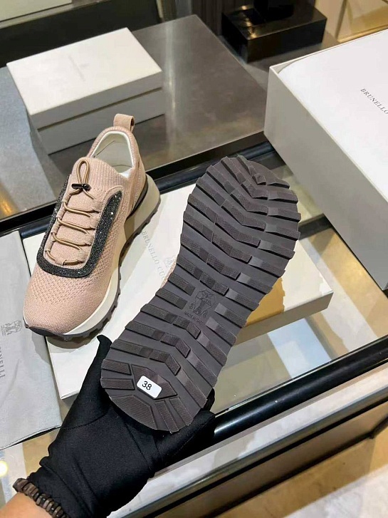 Женские текстильные кроссовки Brunello Cucinelli premium