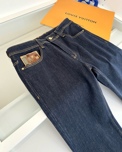 Мужские тёмно-синие джинсы Louis Vuitton   