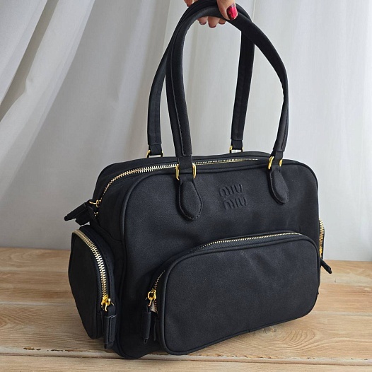 Замшевая сумка MIU MIU 30x19 см - Balck   