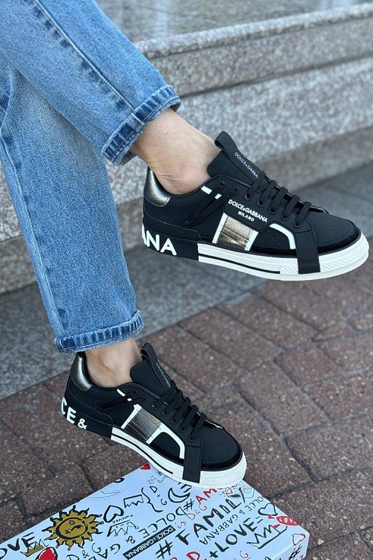 Женские кроссовки Dolce & Gabbana Custom 2.Zero - Black
